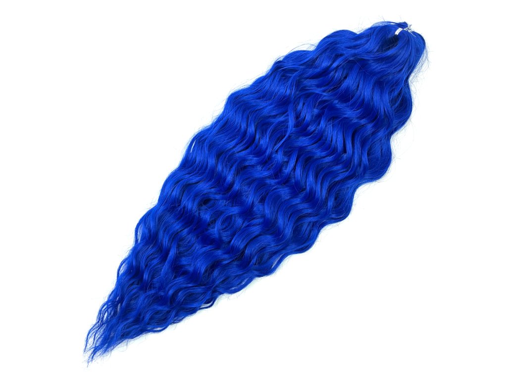 Vlnitý Kanekalon Kate 60cm 100gr Blue1