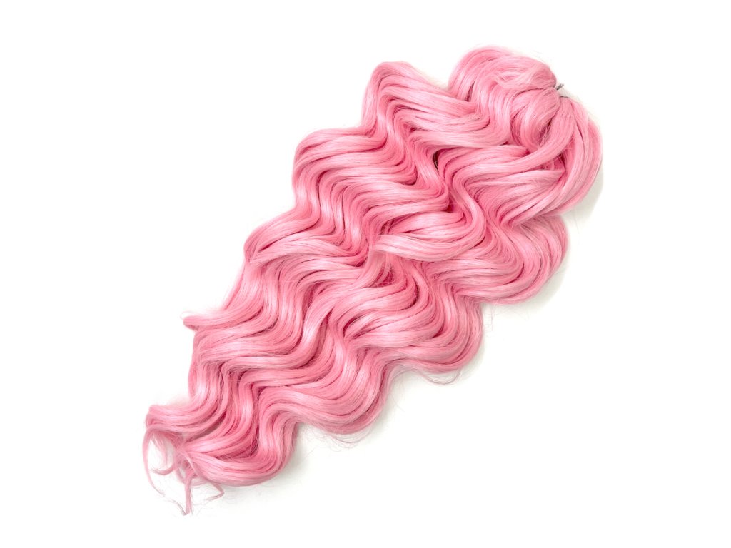 Vlnitý Kanekalon Manasi 50cm 100gr Pink4
