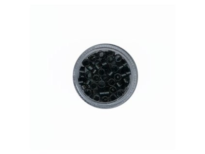 Kroužky Micro Ring na prodlužování Micro Ring 4,5mm, bez protiskluzu, 100ks, černé