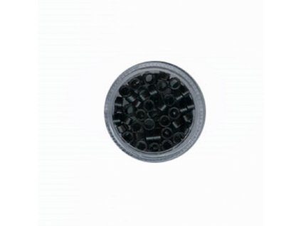 Micro Rings - 4.5mm, aluminum with a screw, #1 black, 100pcs