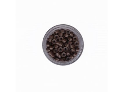 Micro Rings - 4.5mm, aluminum with silicone, #5 medium brown, 100pcs