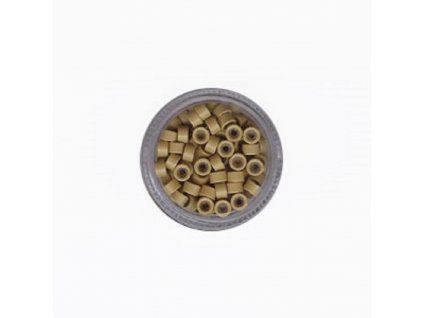 Micro Rings - 4.5mm, aluminum with silicone, #8 dark blonde, 100pcs