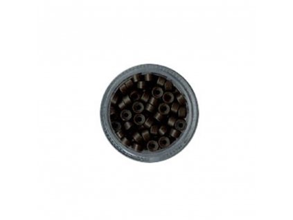 Kroužky Micro Ring na prodlužování Micro Ring 4.5mm silikon, 100ks, tmavě hnědé