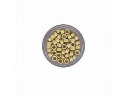 Kroužky Micro Ring na prodlužování Micro Ring 5.0mm silikon, 100ks, světlá blond
