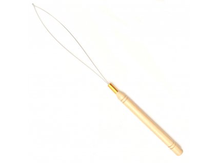 Dřevěné návlékátko na prodlužování vlasů pro metodu Micro Ring