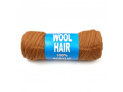 100% Akryl Brazil Wool Hair Jantarová