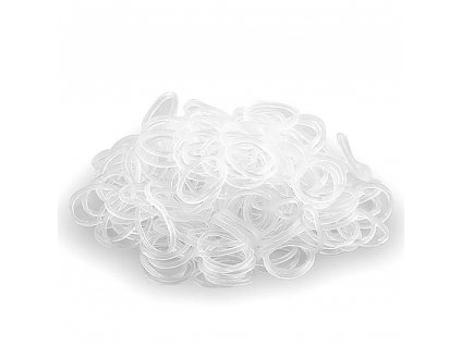 Mini Rubber Bands - Transparent 100pcs 