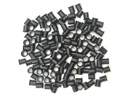 Micro Rings - 4.0mm, copper, short+flared, #1 black, 100pcs