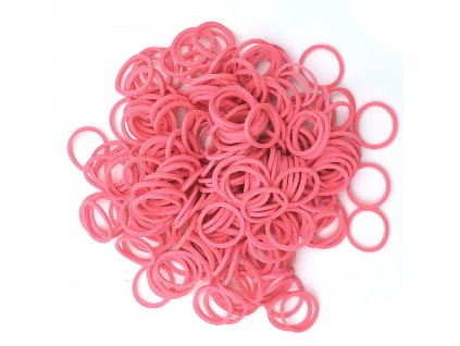 Mini Rubber Bands - Light Pink 250pcs