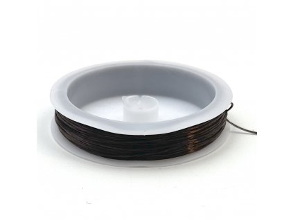 Elastic thread for attaching hair strands - Brown 23m