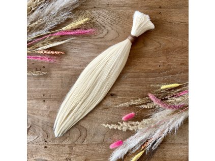Pravé vlasy BLOND 40 cm v copu 124 gr