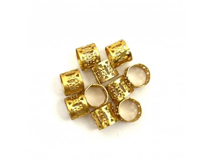 Adjustable beads - gold, 10mm x 10mm, 10pcs