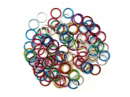 Kroužky do copánků a účesů barevné 10mm 100ks