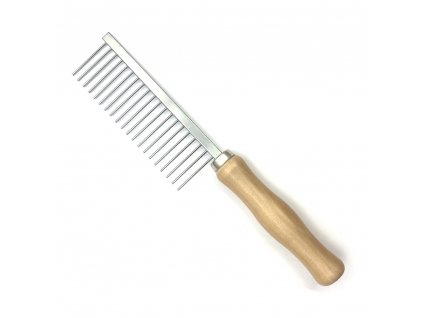 Detangling/backcombing brush with wooden handle