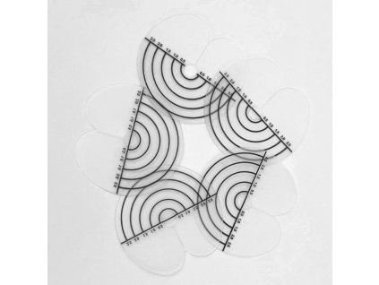 Protective plastic targets for the Keratin method with measures 5pcs