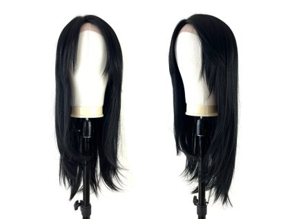 Paruka s umělými vlasy lace wig Destiny - černá