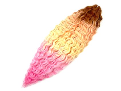 Vlnitý Kanekalon Ariel 55cm 100gr Q3T-350E/OR14/LRK10