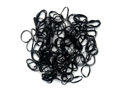 Mini Rubber Bands - Black 250pcs