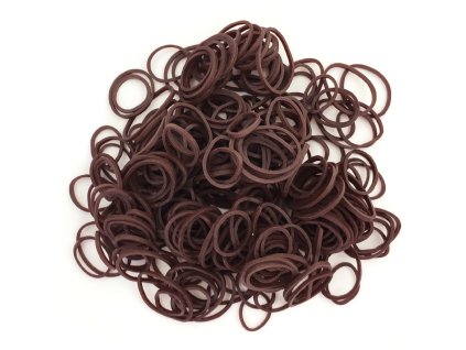 Mini Rubber Bands - Medium Brown 300pcs