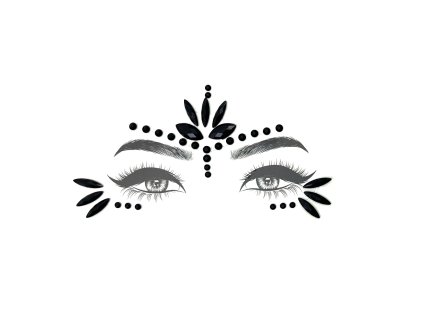 Stick-on face gems Black