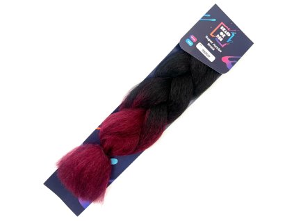 100% Jumbo Braid Kanekalon 1B/Burgundy BraidOrDie