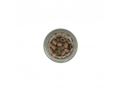 Micro Rings - 4.0mm, copper with silicone, #11 light brown, 100pcs