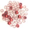 Decorative beads - red mix, 55pcs