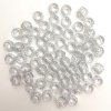 Decorative beads - transparent silver, 55pcs