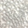 Decorative beads - transparent silver, 55pcs