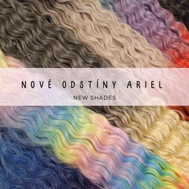 NOVÉ ✨️ Máme pro vás nové odstíny oblíbeného vlnitého vlákna Ariel. Dnes si ukážeme různě barevná ombré a duhové odstíny....
