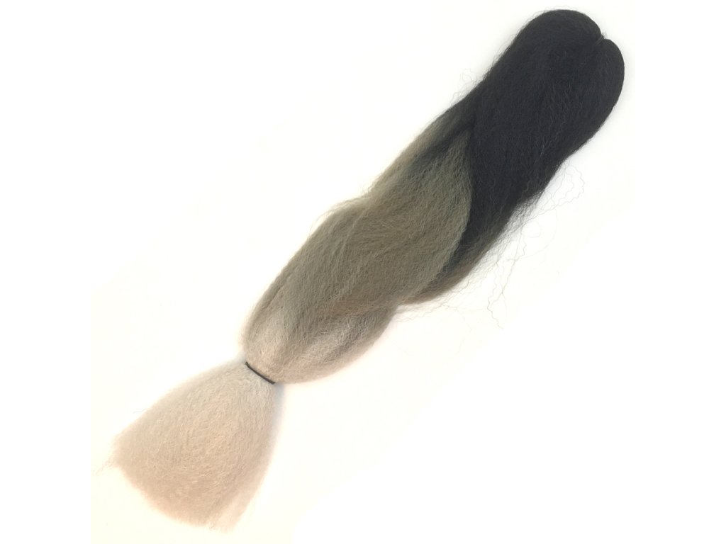17066 ombre 100 jumbo braid kanekalon 3t1b gray