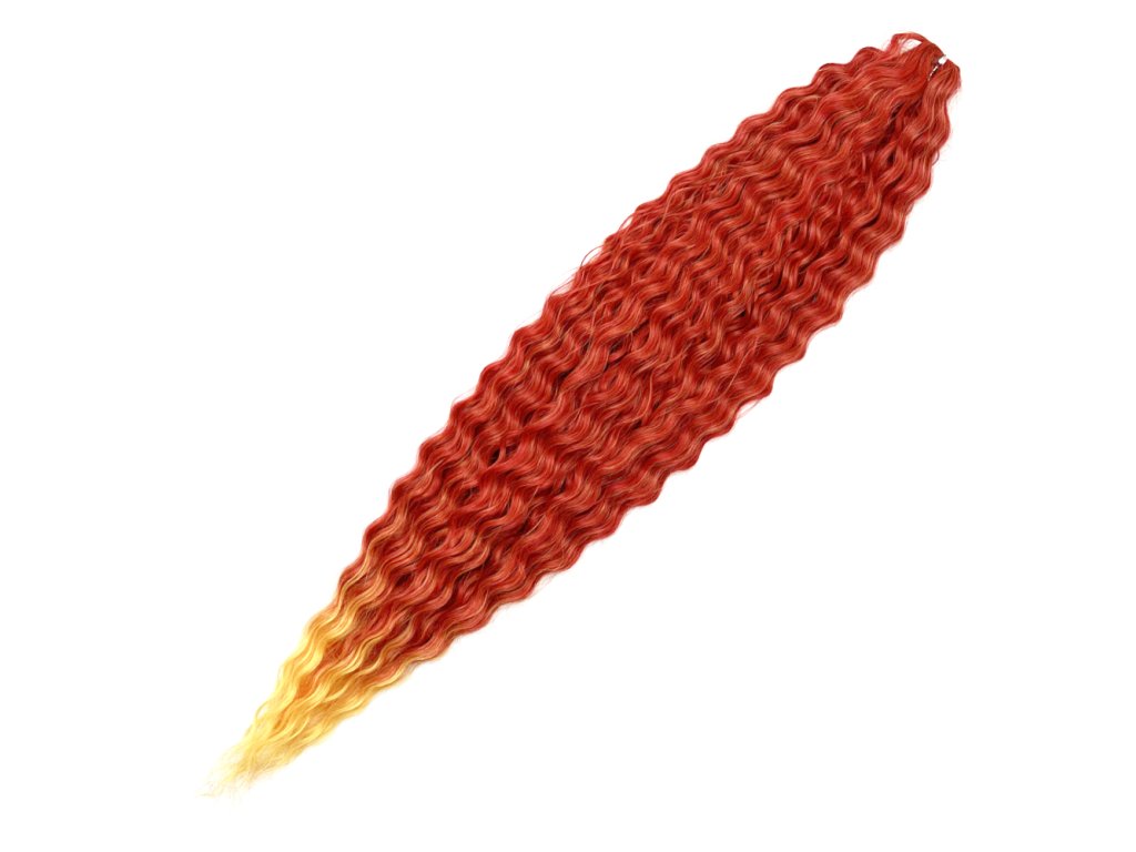 21082 vlnity kanekalon ariel 75cm 100gr t red yellow