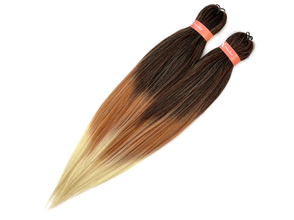 23946 ultra braid kanekalon pre stretched t3 om caramel blond