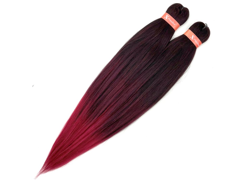 23964 ultra braid kanekalon pre stretched t3 om plum red wine