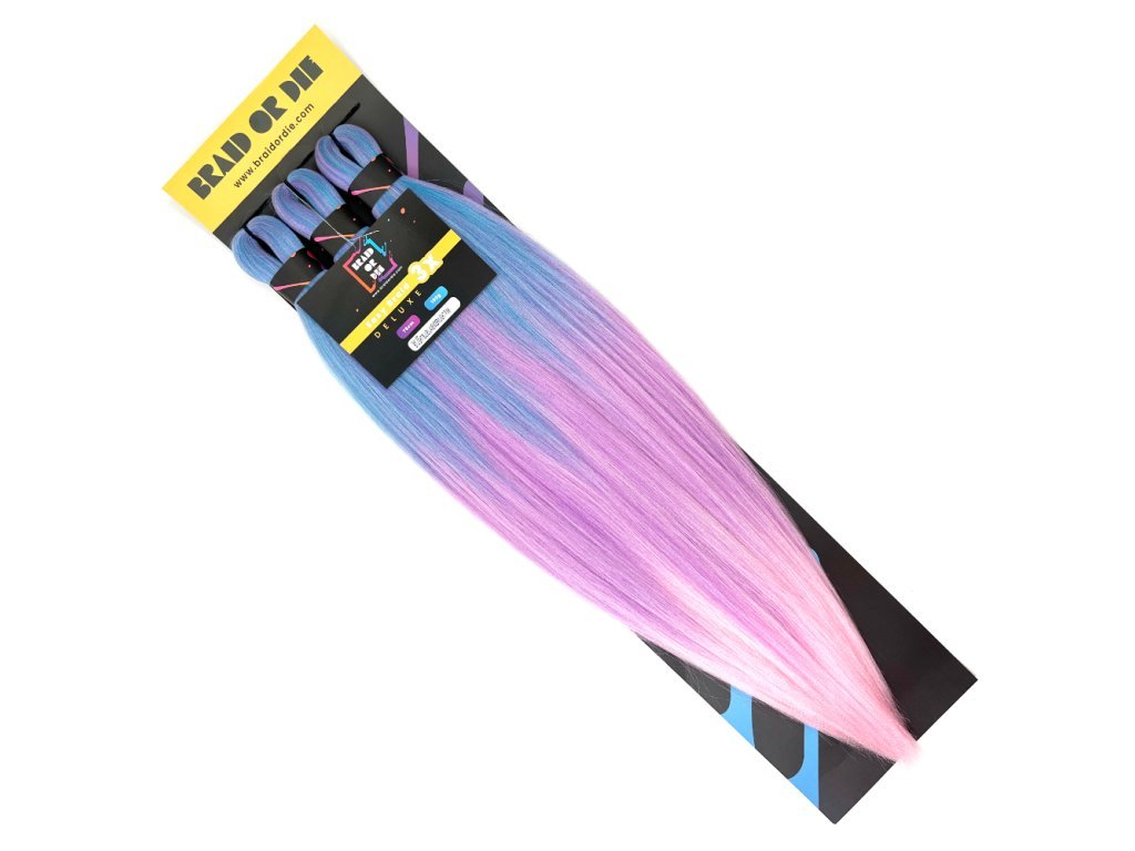 100% EZ 3v1 BTLight Blue/Lavender/Light Pink BraidOrDie Deluxe