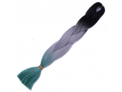 12682 3 ombre jumbo braid kanekalon h3 1 cerna seda mint