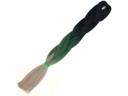 13106 ombre jumbo braid kanekalon l3 1 cerna zelena seda