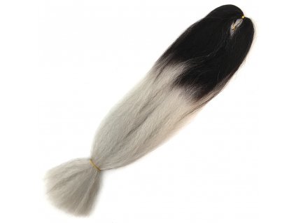 13145 ombre 100 jumbo braid kanekalon 1b silver
