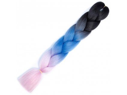 14885 ombre jumbo braid c4 cerna modra svetle ruzova