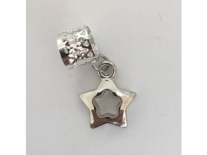 15410 3 koralky s upravitelnym prumerem stribrne hvezdicky otvor 10mm 5ks