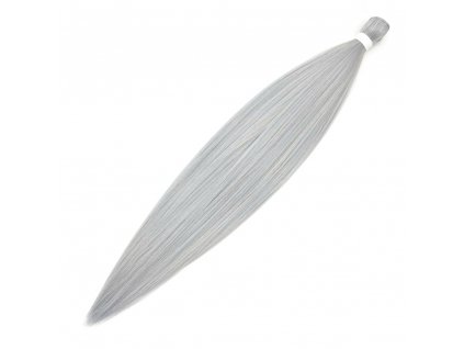 Umělé vlasy na páse rovné 60cm PST-Silver