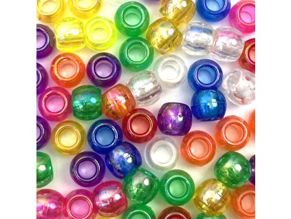 19374 koralky do ucesu plastove transparentni mix 55ks