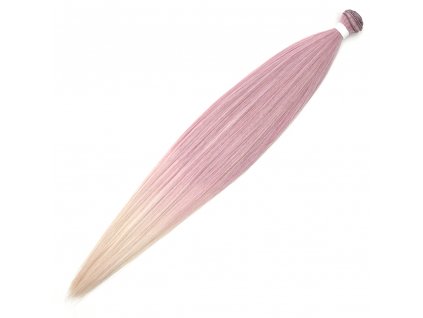 Umělé vlasy na páse rovné 60cm PST-PinkYogurt