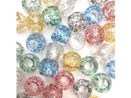 20380 2 koralky do ucesu s trpytky barevne pruhledne 55ks