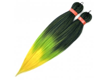23955 ultra braid kanekalon pre stretched t3 om green mango