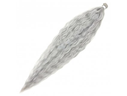 Umelé vlasy na páse zvlnené 80cm PMW-Silver
