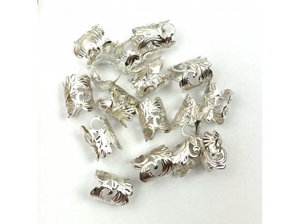 26878 koralky s upravitelnym prumerem stribrne otvor 10mm delka 17mm 17ks