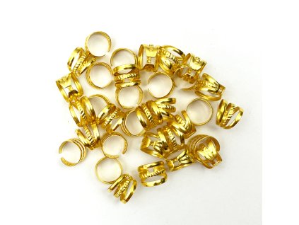 26980 koralky s upravitelnym prumerem zlate otvor 10mm delka 10mm 32ks