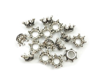 28600 stribrne koralky na copanky nebo dready typk 1ks