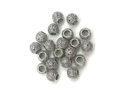 28737 stribrne koralky na copanky nebo dready typm 1ks